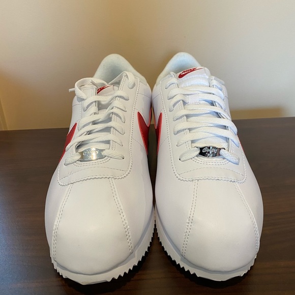 Mens Nike Cortez Basic Leather 819719-103 red - Picture 4 of 5